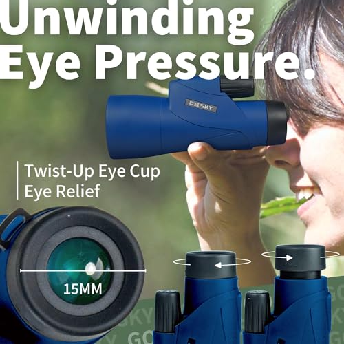 Gosky 12x55 HD Monocular Telescope with BAK4 Prism & FMC Lens, Lightweight with Smartphone Adapter - For Bird Watching, Hunting, Hiking, Traveling