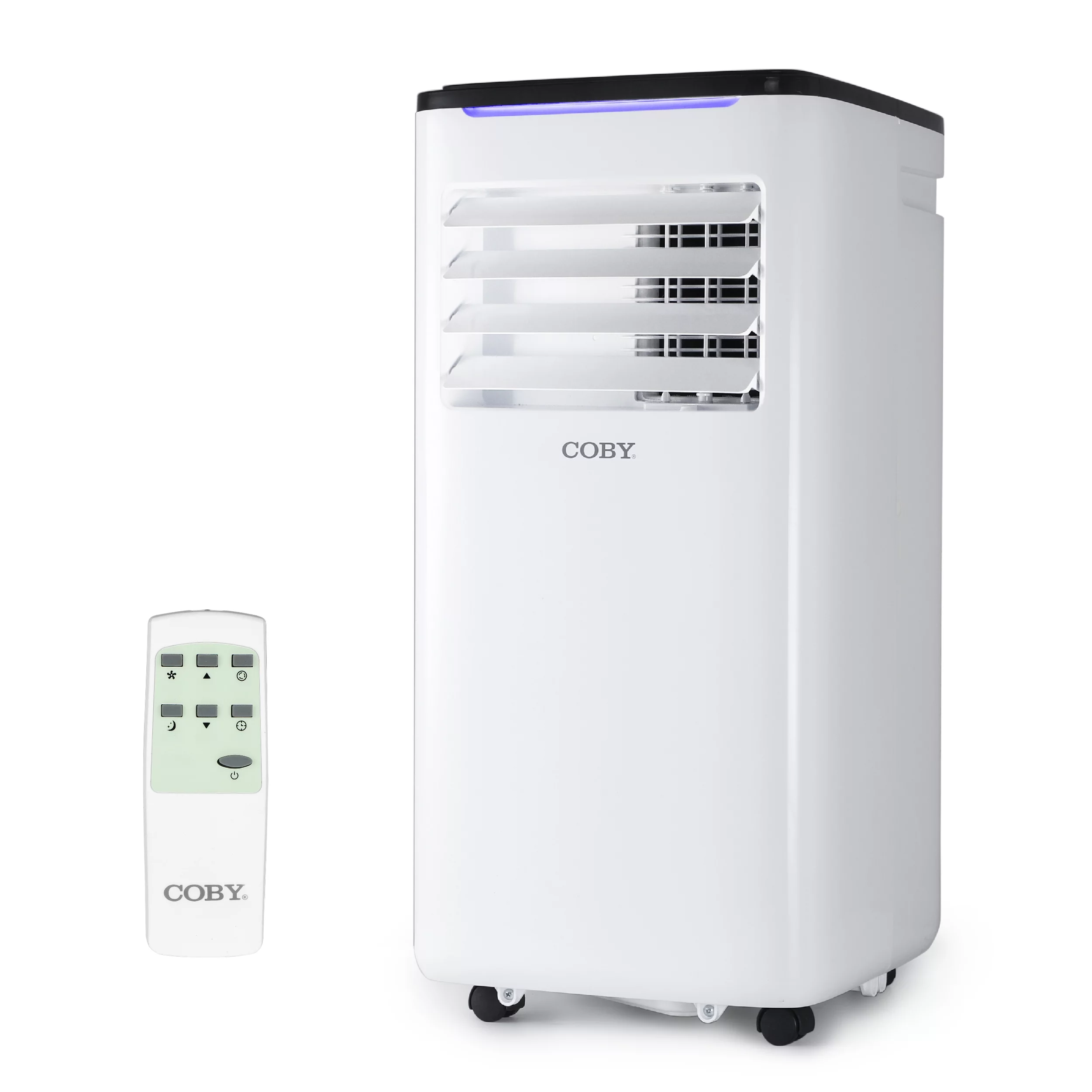 COBY Portable Air Conditioner 6,100 BTU SACC/CEC (9,000 BTU ASHRAE 128) 3-in-1 AC Unit, Dehumidifier & Fan, Air Conditioner for 400 sq. ft.
