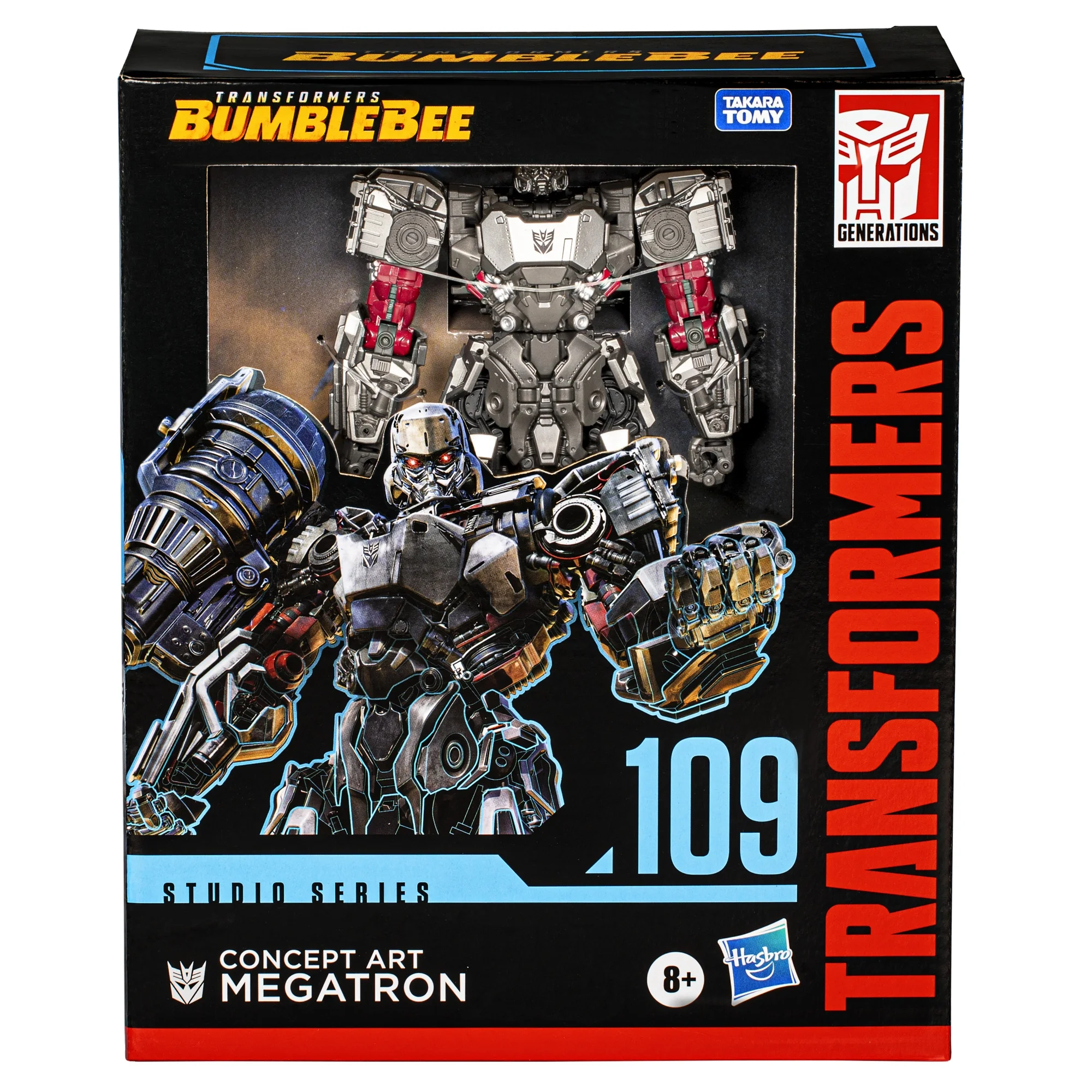Transformers Studio Series Leader Transformers: Bumblebee 109 Concept Art Megatron 8.5” Action Figure, 8+