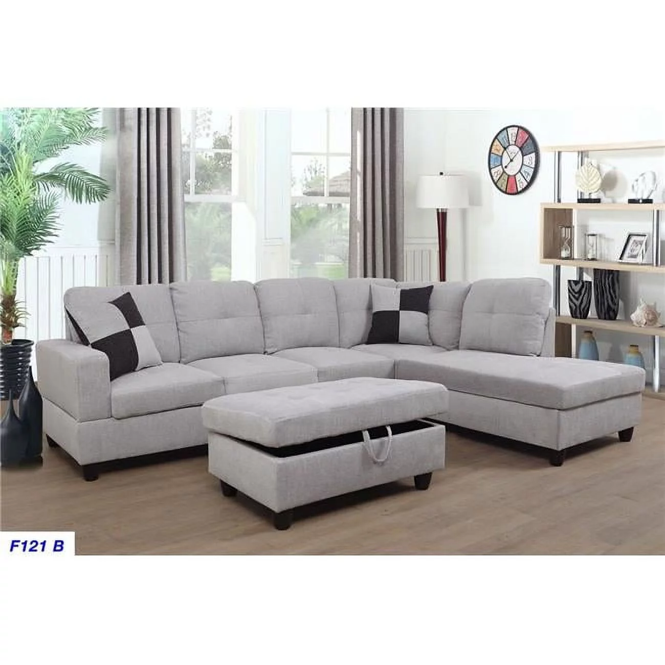 Lifestyle Furniture Right Facing Sectional Sofa Set - 3 Piece