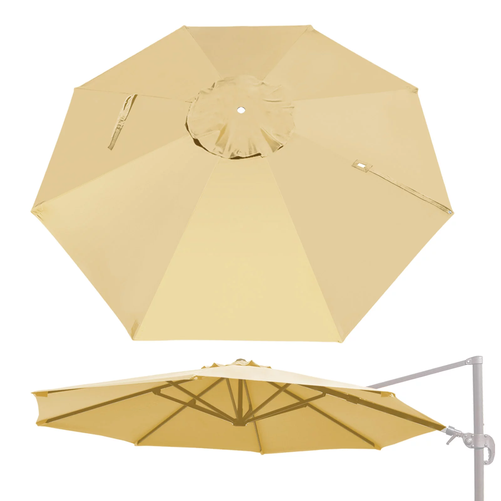 YardGrow Replacement Canopy for 11.5'x11.5' ROMA Cantilever Patio Umbrella Cover