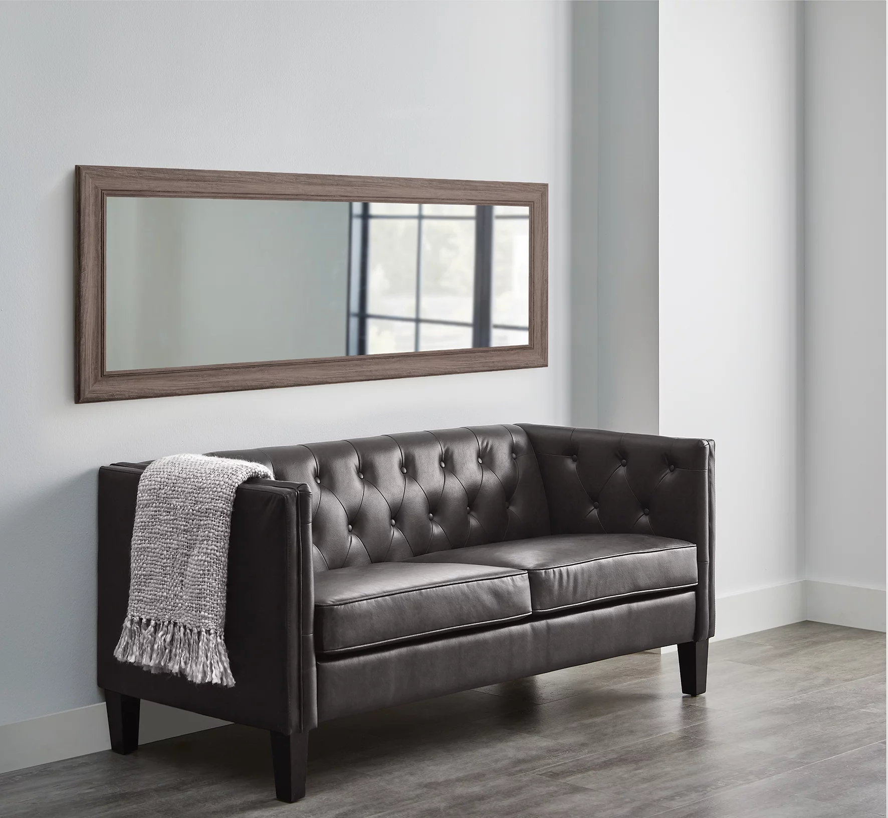 Better Homes & Gardens 27 x 70 Rectangular Full Length Gray Mirror