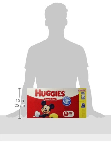 Huggies Size 4 Diapers, Snug & Dry Baby Diapers, Size 4 (22-37 lbs), 180 Count (6 Packs of 30), Packaging May Vary