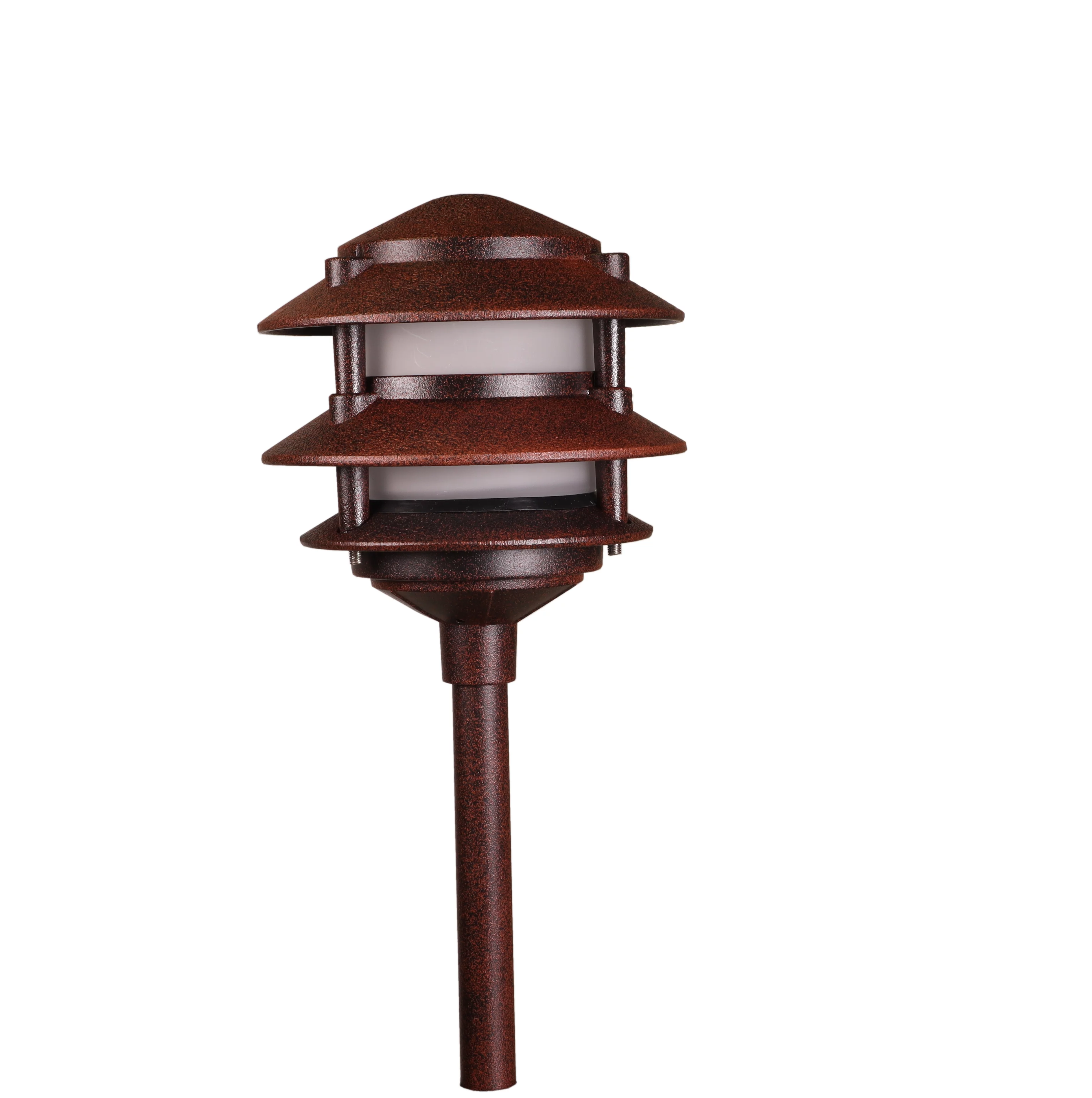 Best Pro Lighting's 3-Watt LED Low-Voltage Cast Aluminum 3 Tier Pagoda Landscape Light