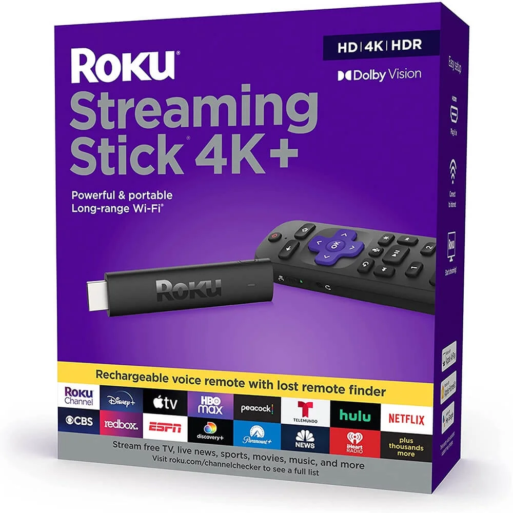 Roku Streaming Stick 3821R Network Audio/Video Player, Wireless LAN