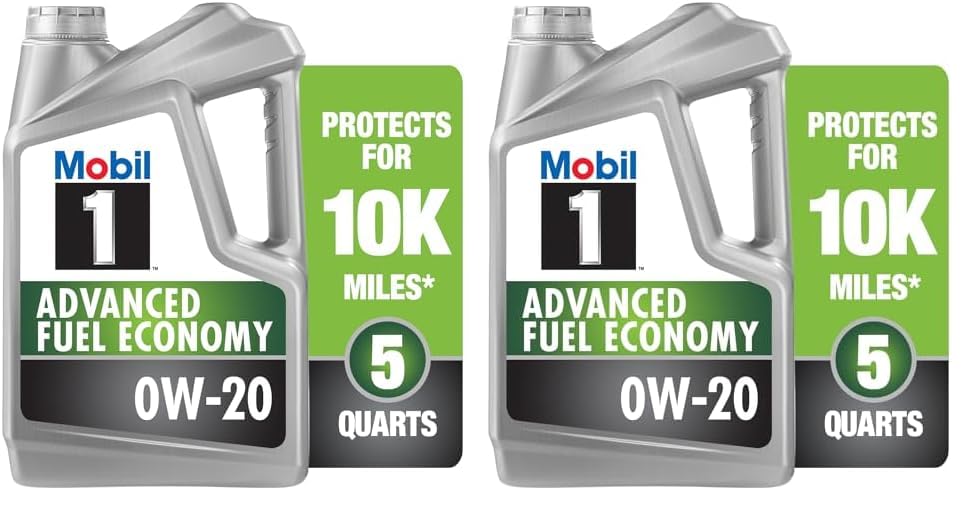 Mobil 1 Advanced Fuel Economy Full Synthetic Motor Oil 0W-20, 5 Quart