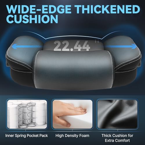 750lbs Big and Tall Office Chair,Heavy Duty Office Chairs,Executive Computer Desk Chair Work Chairs, Thick Padded Strong Metal Base Quiet Wheels, Ergonomic Design for Back Pain