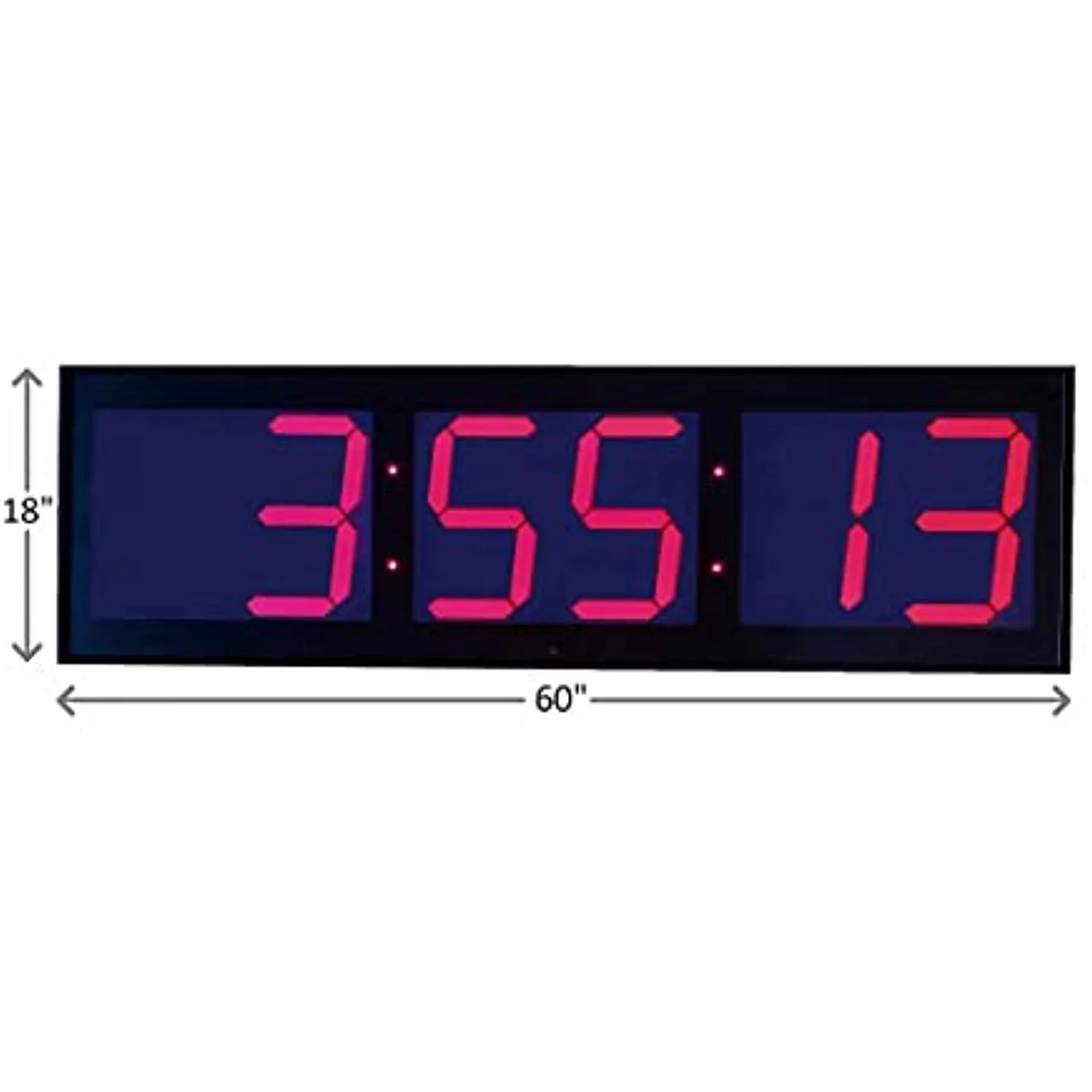 Huge Industrial Warehouse Cafeteria Gym Clock Stopwatch Countdown Timer 12 Inch Numbers Aluminum Frame with Full Function Remote Control