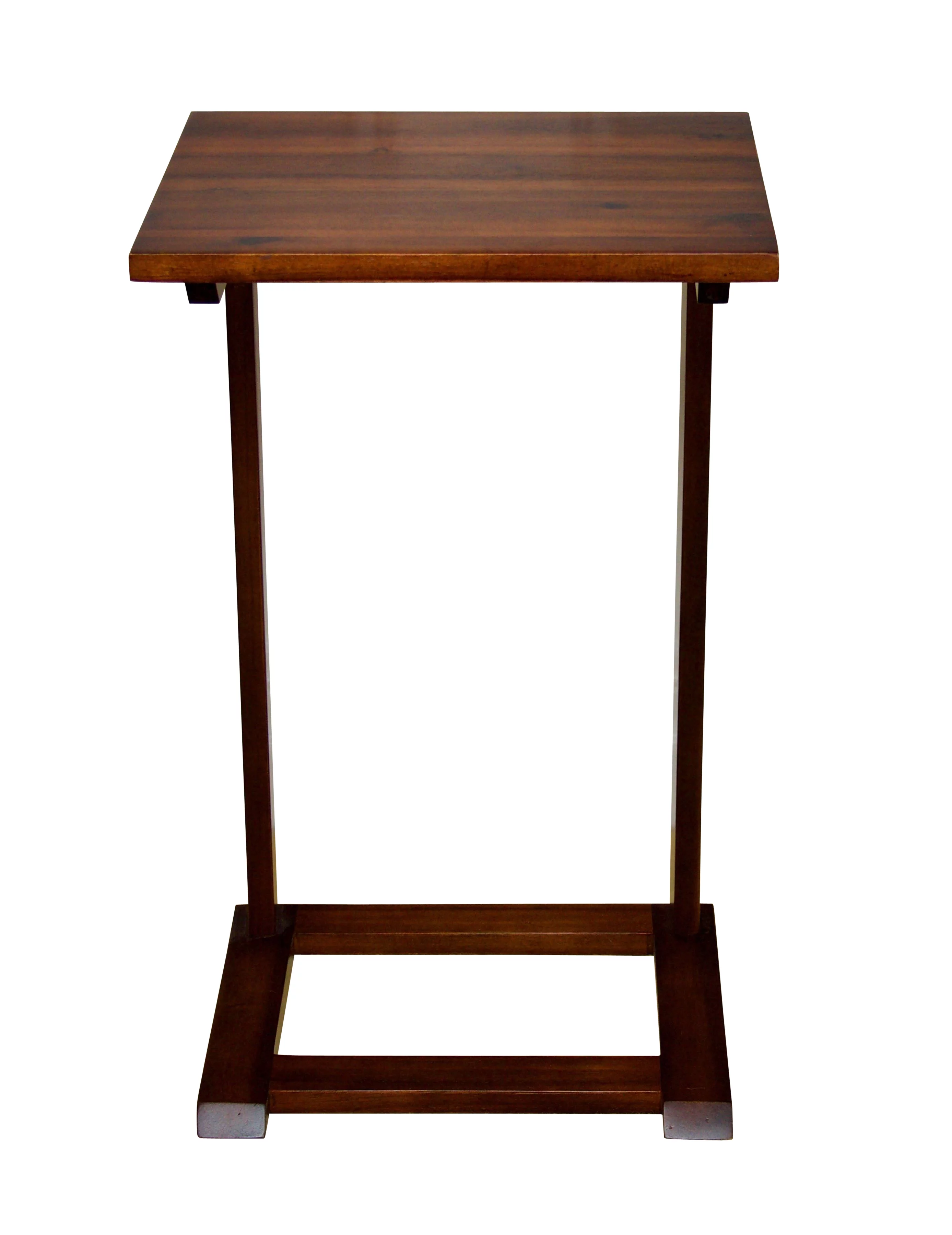 Solid Acacia Rectangle C-Table in Dark Mahogany Matte
