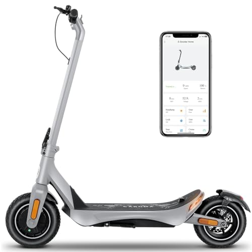 Caroma Electric Scooter, Peak 850W Powerful Motor, 30 Miles Long Range and 36 MPH Top Speed, Turn Signal & Cruise Control, Folding Electric Scooter Adults with Wide Pneumatic Wheel