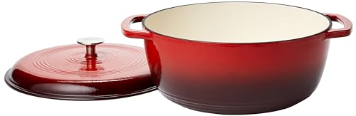 Amazon Basics Enameled Cast Iron Covered Dutch Oven