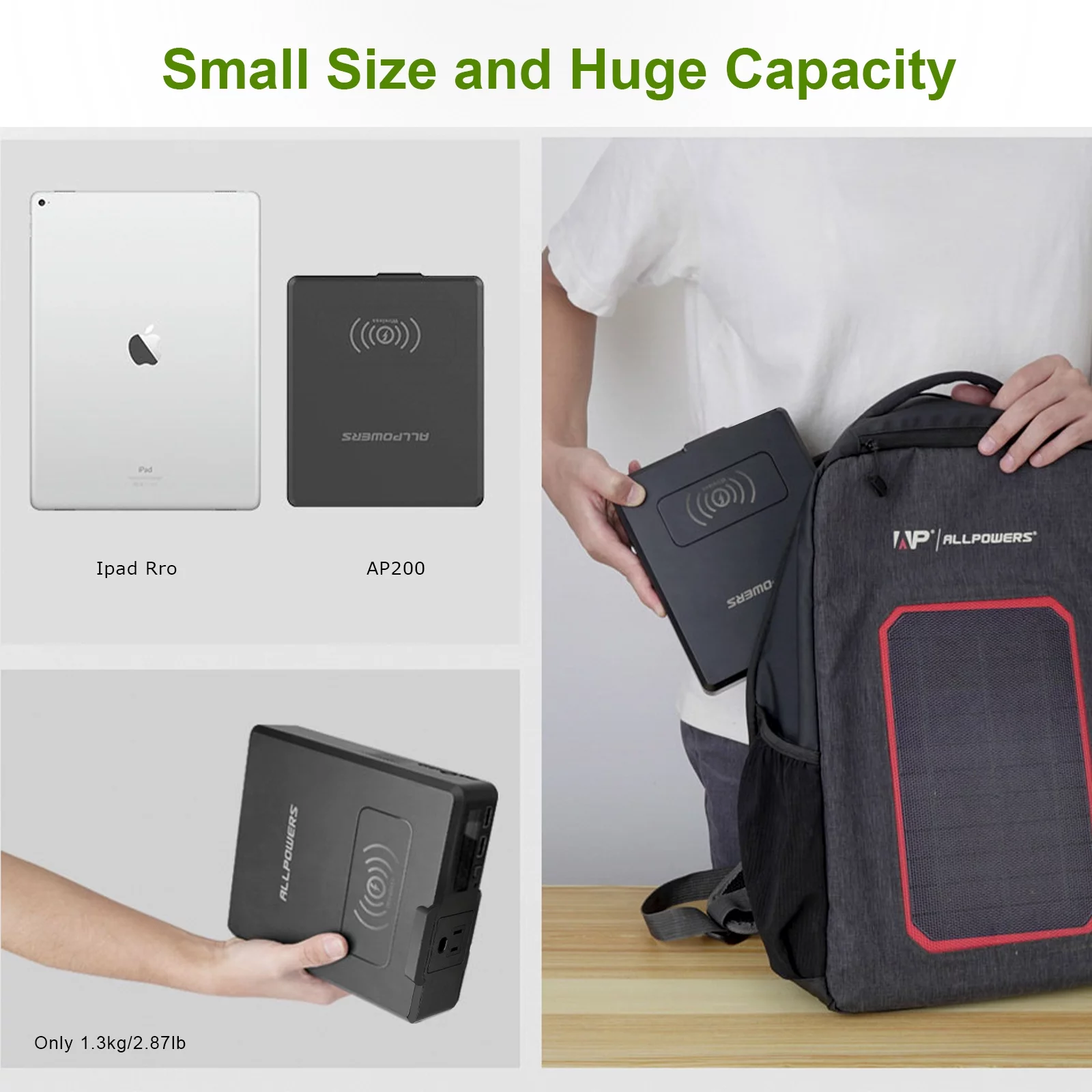 ALLPOWERS S200 Portable Solar Generator Kit, 100W Foldable Solar Panel with 200 Watt 154Wh Portable Power Station, Solar Charger for Outdoor Camping, Laptop, Phone, Power Outage [Shipping Separately]