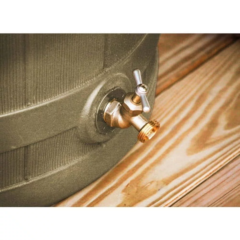 Good Ideas RW40-KHA Rain Wizard Rain Collection Barrel 40-Gallon, Khaki