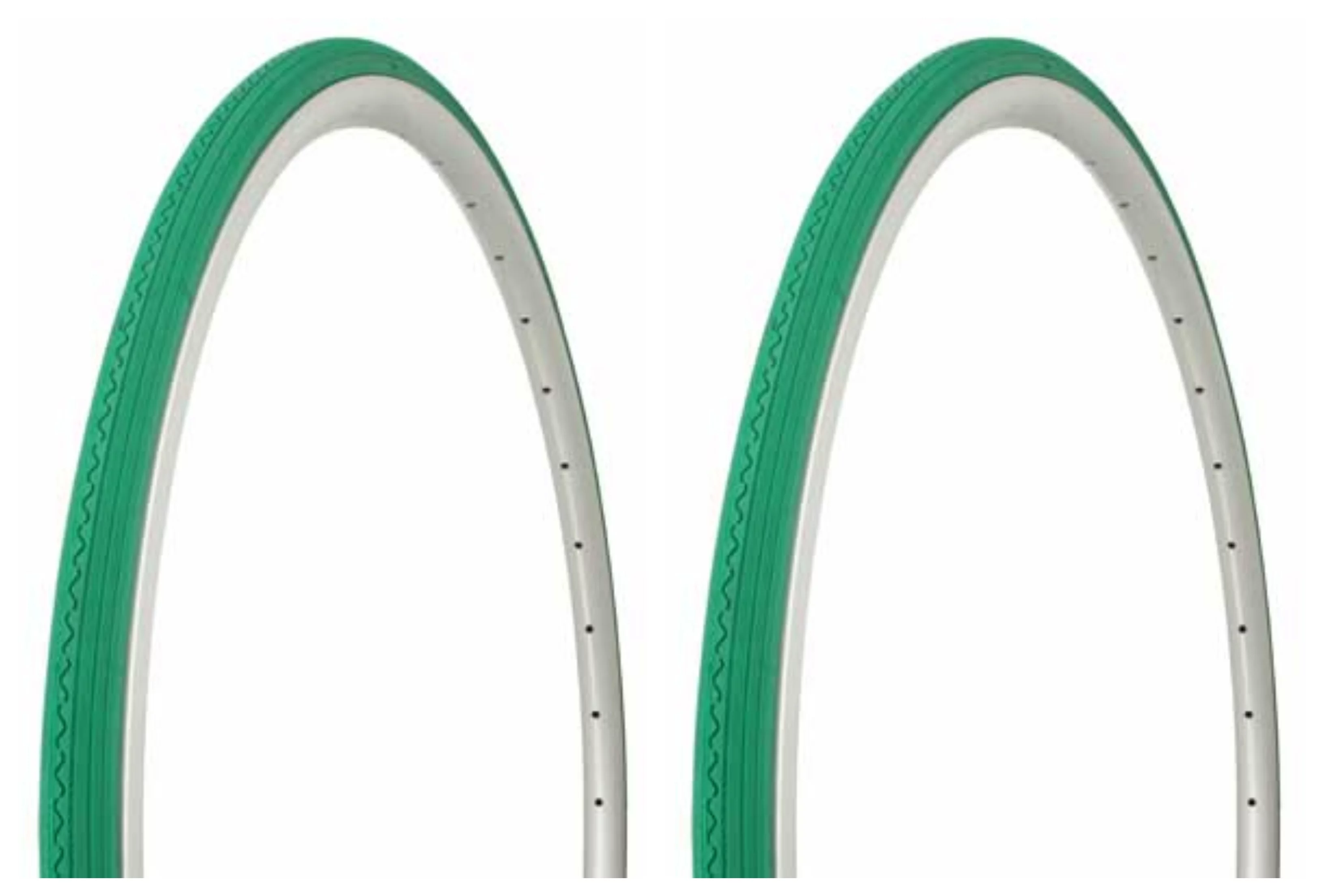 Tire set. 2 Tires. Two Tires Duro 700 x 23c Green/Green Side Wall HF-156. Bicycle Tires, bike Tires, track bike Tires, fixie bike Tires, fixed gear Tires