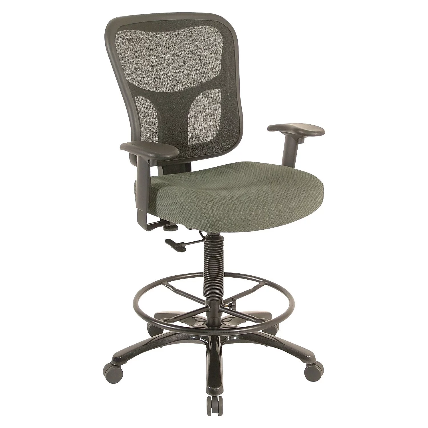 Tempur-Pedic TP8200 Ergonomic Fabric Mid-Back Drafting Stool Olive TP8200-OLIVE