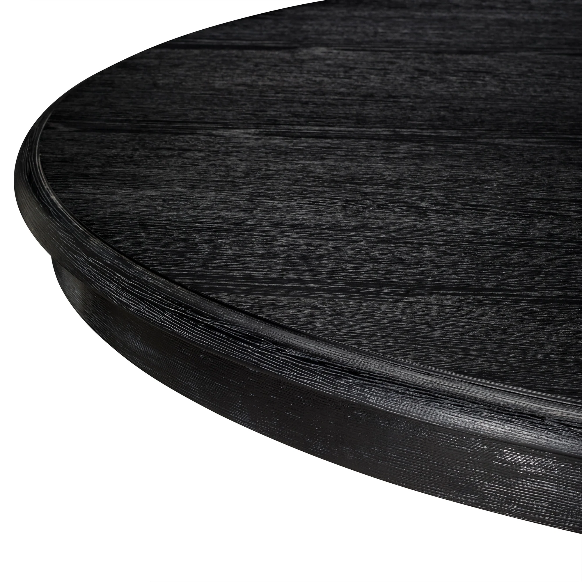 Maven Lane Zola Traditional Round Wooden Dining Table in Antiqued Black Finish