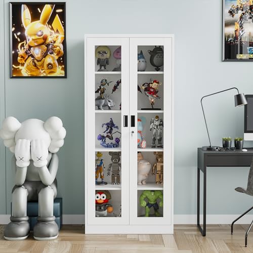 Metal Storage Cabinet with Doors and Shelves, 71