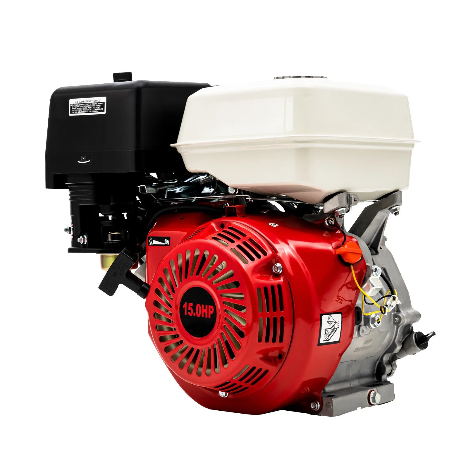 15HP 4Stroke 420CC Engine OHV Horizontal Gas Engine Recoil Start Go Kart Motor Red