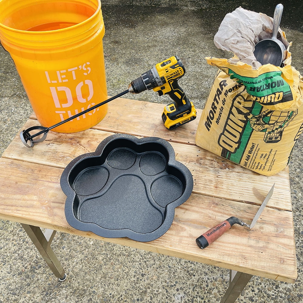 AUTUMN Paw Print Mold, Dog Cat Paw Print Stepping Stone Mold, Dog Paw Mold, Concrete Cement Mold, Paw Print Garden Decor Mold, Textured Mold for Non-Slip Stepping Stones, 13 in