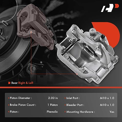 A-Premium Disc Brake Caliper Assembly with Bracket Compatible with Select Cadillac, Chevy and GMC Models - Escalade, Avalanche, Silverado 1500, Suburban 1500, Tahoe, Sierra 1500 and more - Rear Side