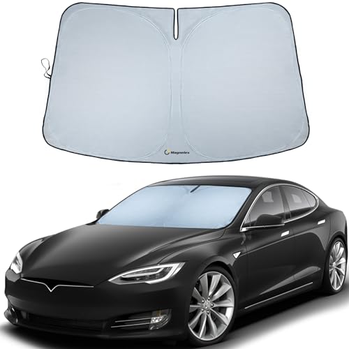 Magnelex Car Windshield Sunshade | Innovative No-Light-Pass Technology for Maximum Protection | Foldable Sun Shade Keeps Your Vehicle Cool | Fit for Cars, Trucks, and SUVs | Large (63 x 33.8 in)