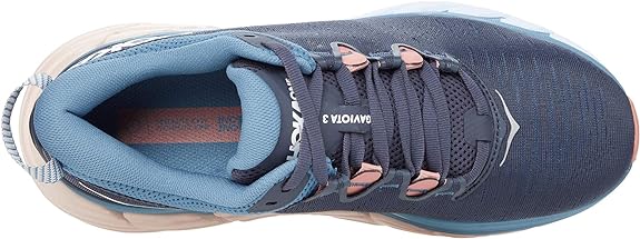 HOKA ONE ONE Womens Gaviota 3 Textile Synthetic Ombre Blue Rosette Trainers 7 US