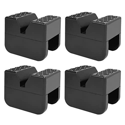 TONDA Jack Stand Pads, Universal Rubber Jack Pad Adapter, Rail Pinch welds Protector, 4 Pack