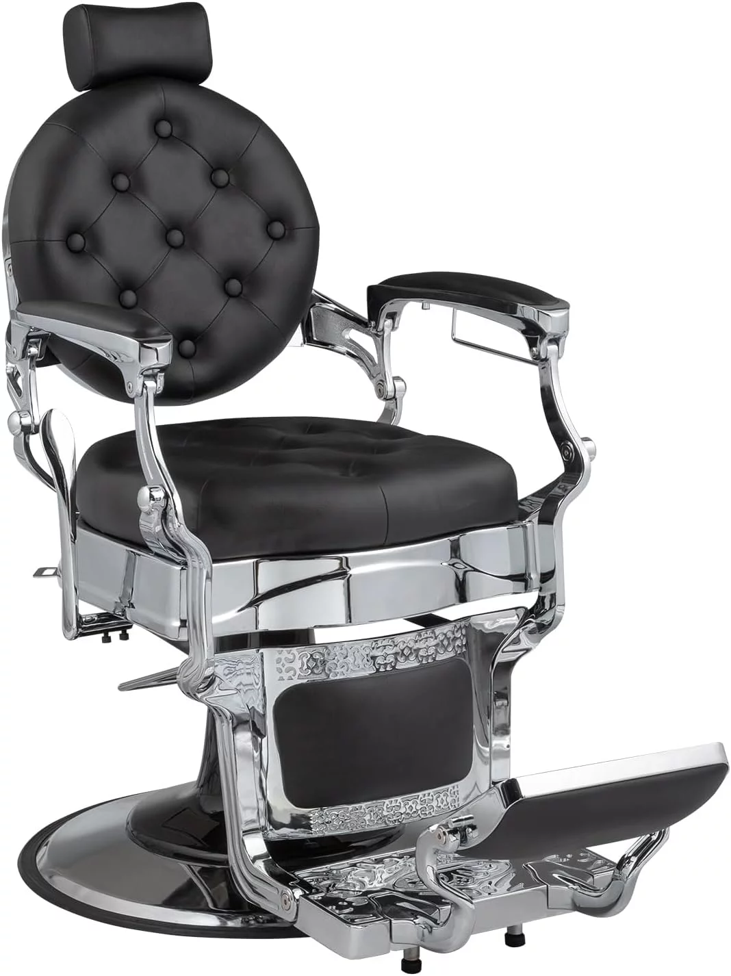 OmySalon Vintage Barber Chairs for Barbershop, Reclining Salon Chair for Hair Stylist, Hydraulic All Purpose Styling Chair with Headrest, Barbershop Beauty Spa Shampoo Hairdressing Equipment