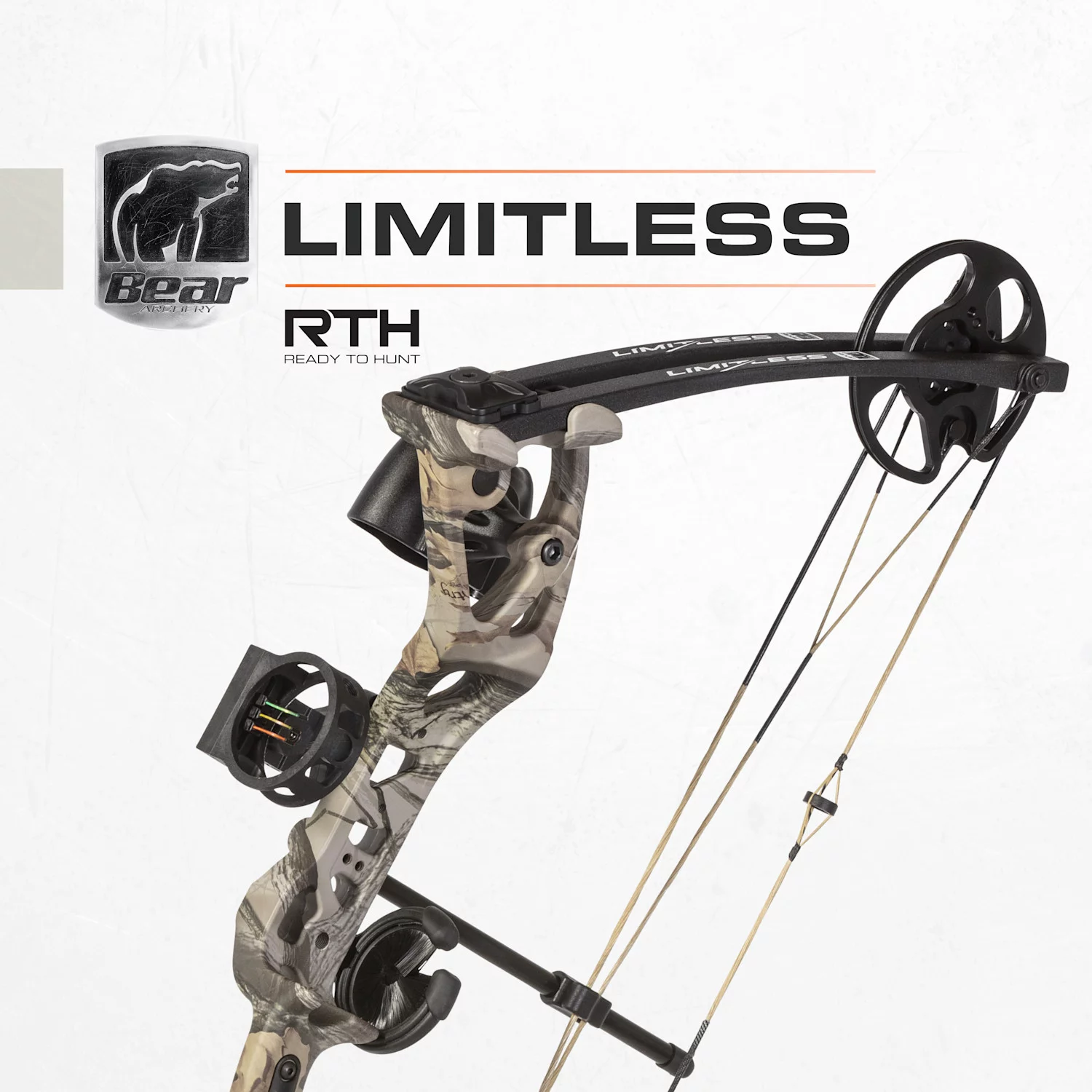 Bear Limitless Dual Cam Compound Bow - Includes Quiver, Sight and Rest