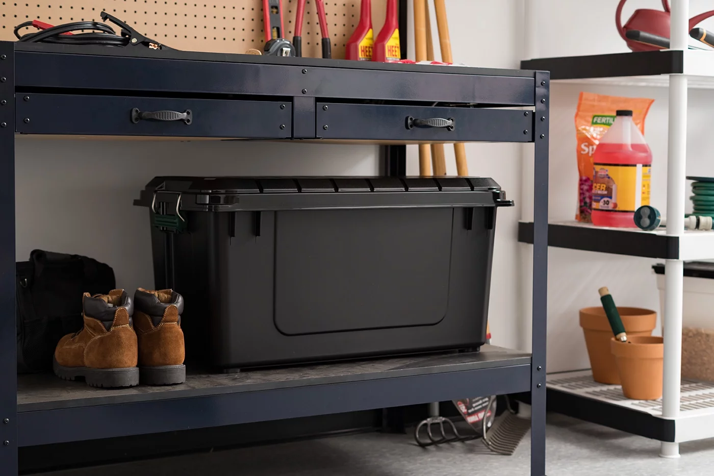 IRIS 82 Quart WeatherPro™ Storage Box, Store-It-All Utility Tote, Black