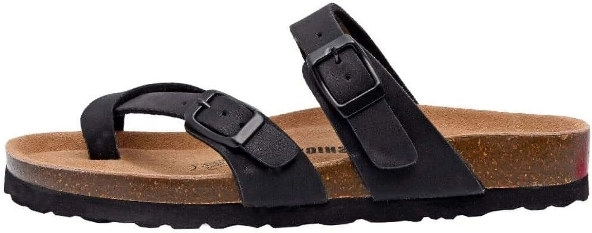 CUSHIONAIRE Women's Luna Cork Footbed Sandal with +Comfort