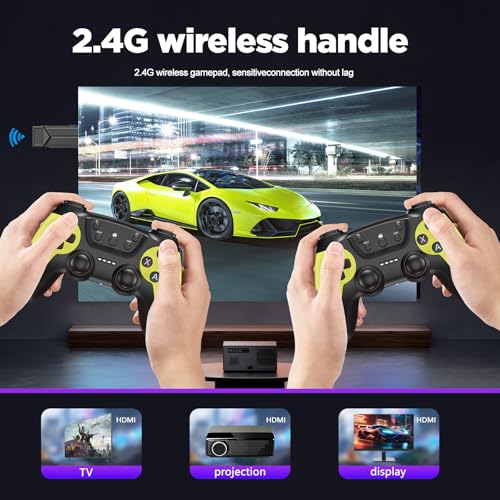 30000+ Wireless Retro Gaming Console, Retro Game Stick, Revisit Classic Retro Play Plug and Play Video Games Stick, HD HDMI TV Game Stick, Premium Competitive Dual Controllers