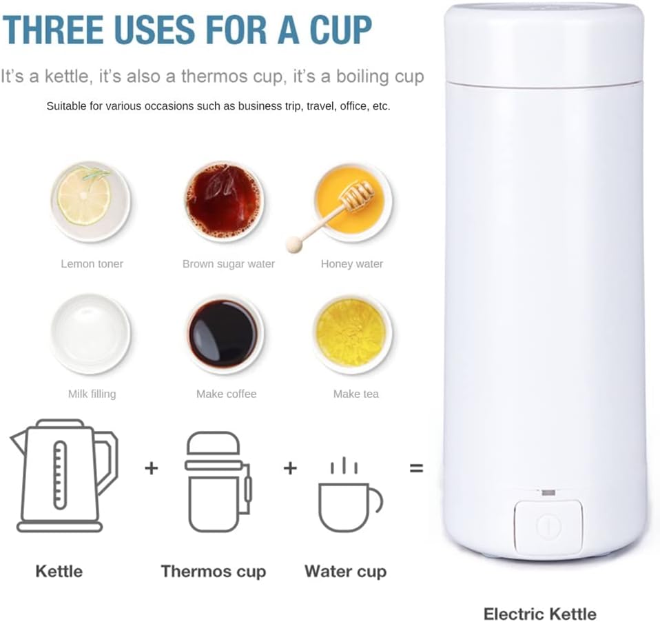 Portable Electric Kettle, Travel Electric Kettle Fast Boil Automatic Shut-Off Small Capacity Electric Kettle