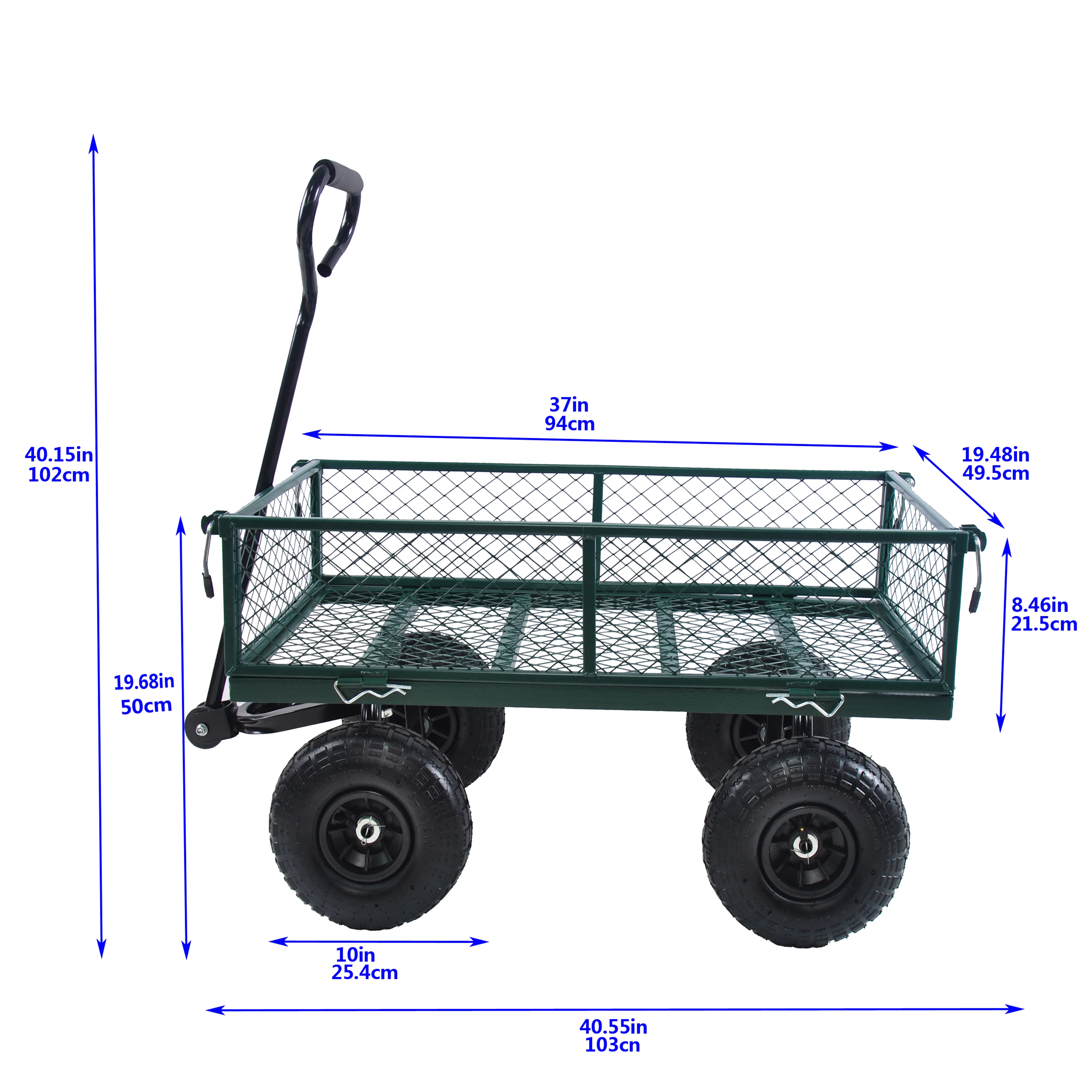 Heavy-Duty Wagon Cart Garden Cart Trucks, 550lb Capacity for Wood, Potted Plant
