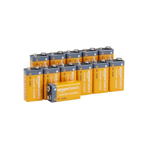 Amazon Basics 8-Count 9 Volt Alkaline Performance All-Purpose Batteries, 5-Year Shelf Life, Packaging May Vary