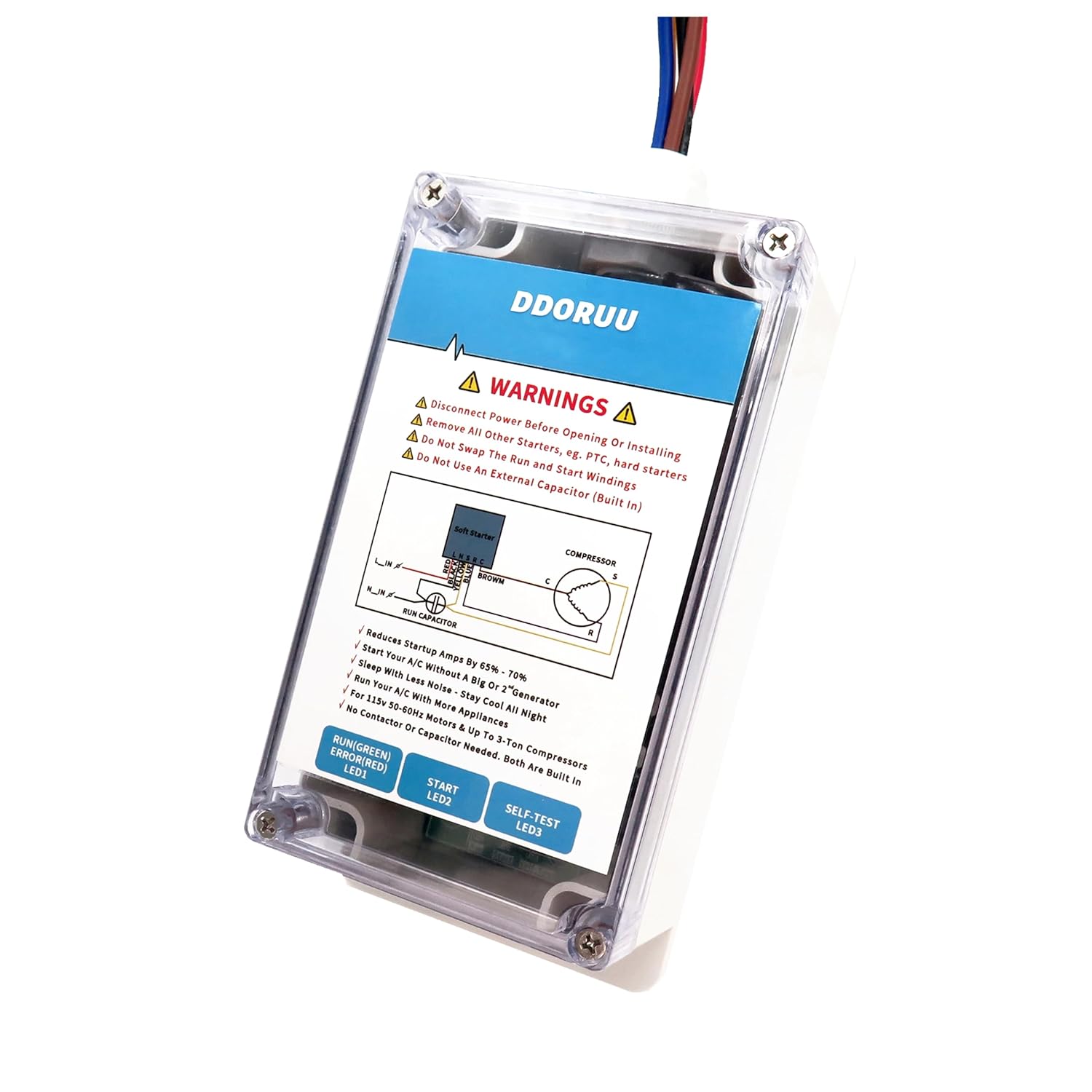 Air Conditioner Soft Starter, Start air Conditioning and Electrical appliances for RVs，Easy Start an A/C & Appliances on RV Power with a Small Generator