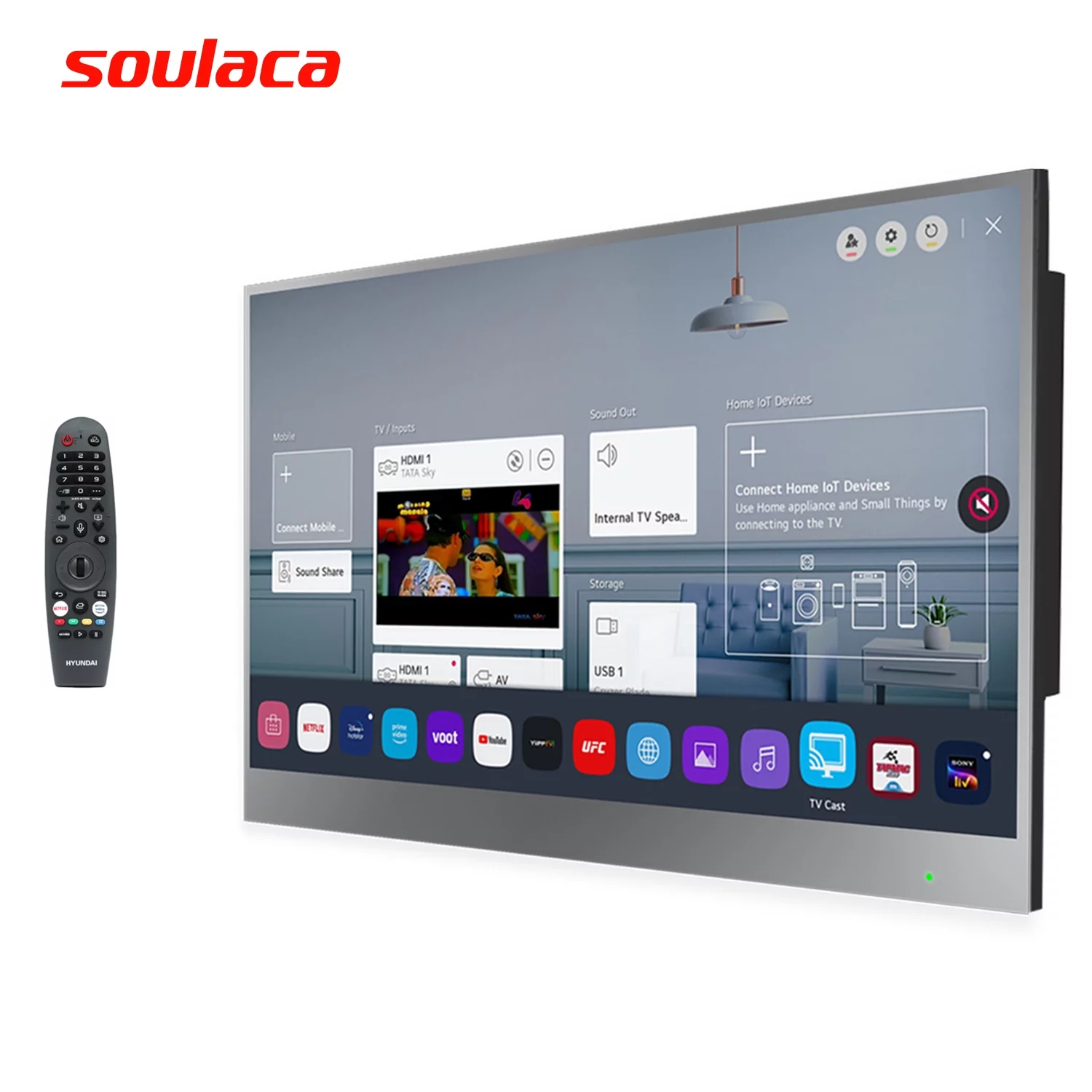 Soulaca 22 inches Smart Magic Mirror LED TV for Bathroom webOS Waterproof IPX6 WiFi ATSC Tuner Television Bluetooth New