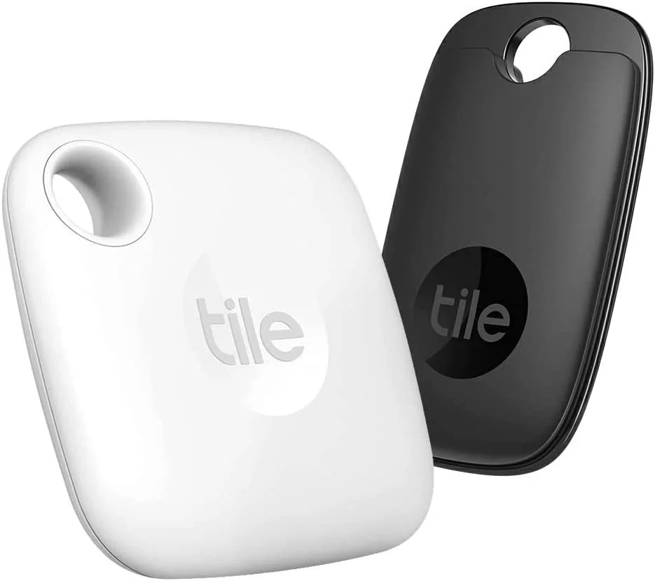Tile Mate White & Tile Pro Black 2022 Combo - High-Performance Bluetooth Tracker, Keys Finder, and Item Locator for Keys, Bags, and More; Water Resistance, Phone Finder. iOS and Android Compatible.
