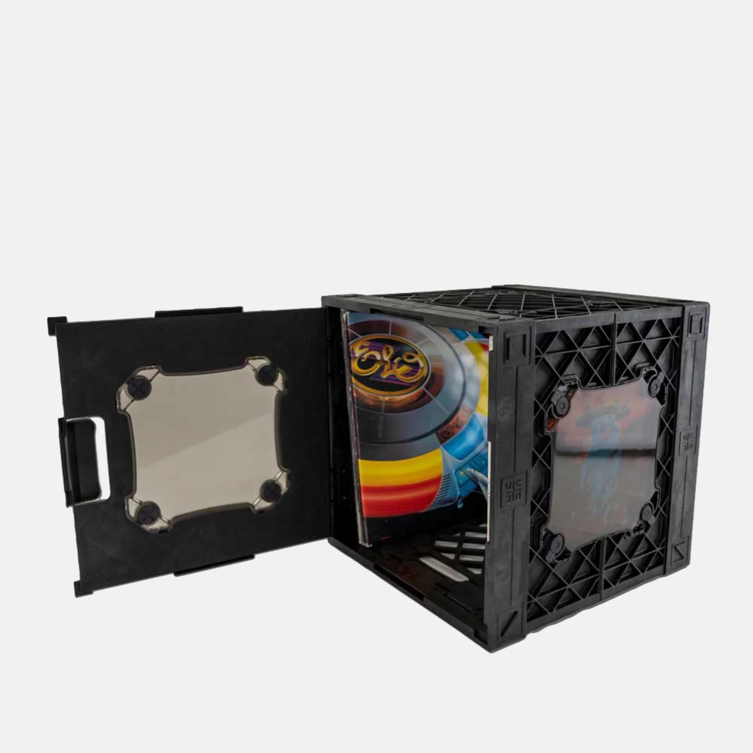 UbeCube CrateVinyl - Vinyl Record Storage Crate Modular Storage Cube for LP Albums with Divider and Transparent Panels