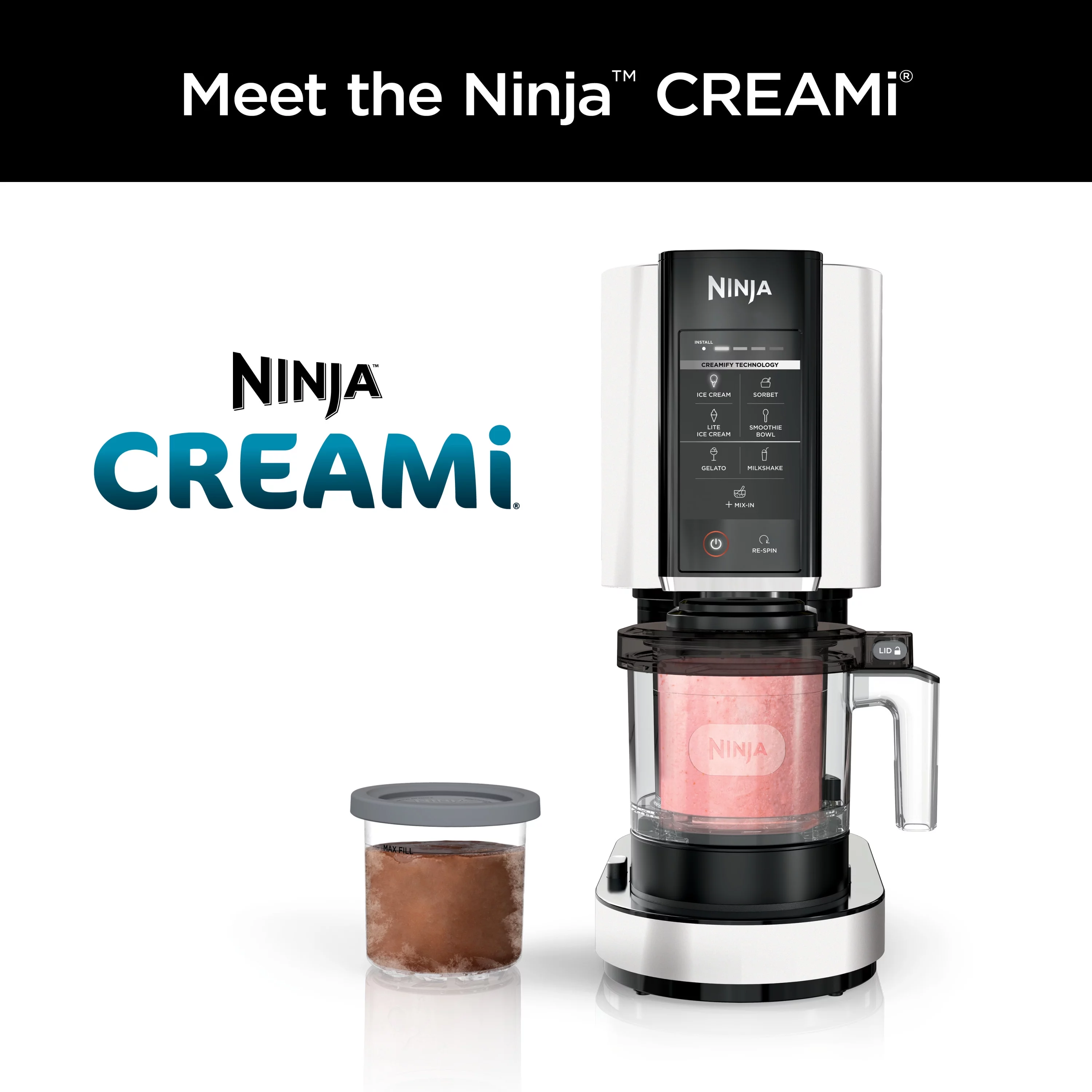Ninja® CREAMi®, Ice Cream Maker and Frozen Treat Maker with 7 One-Touch Programs, NC300WMWH