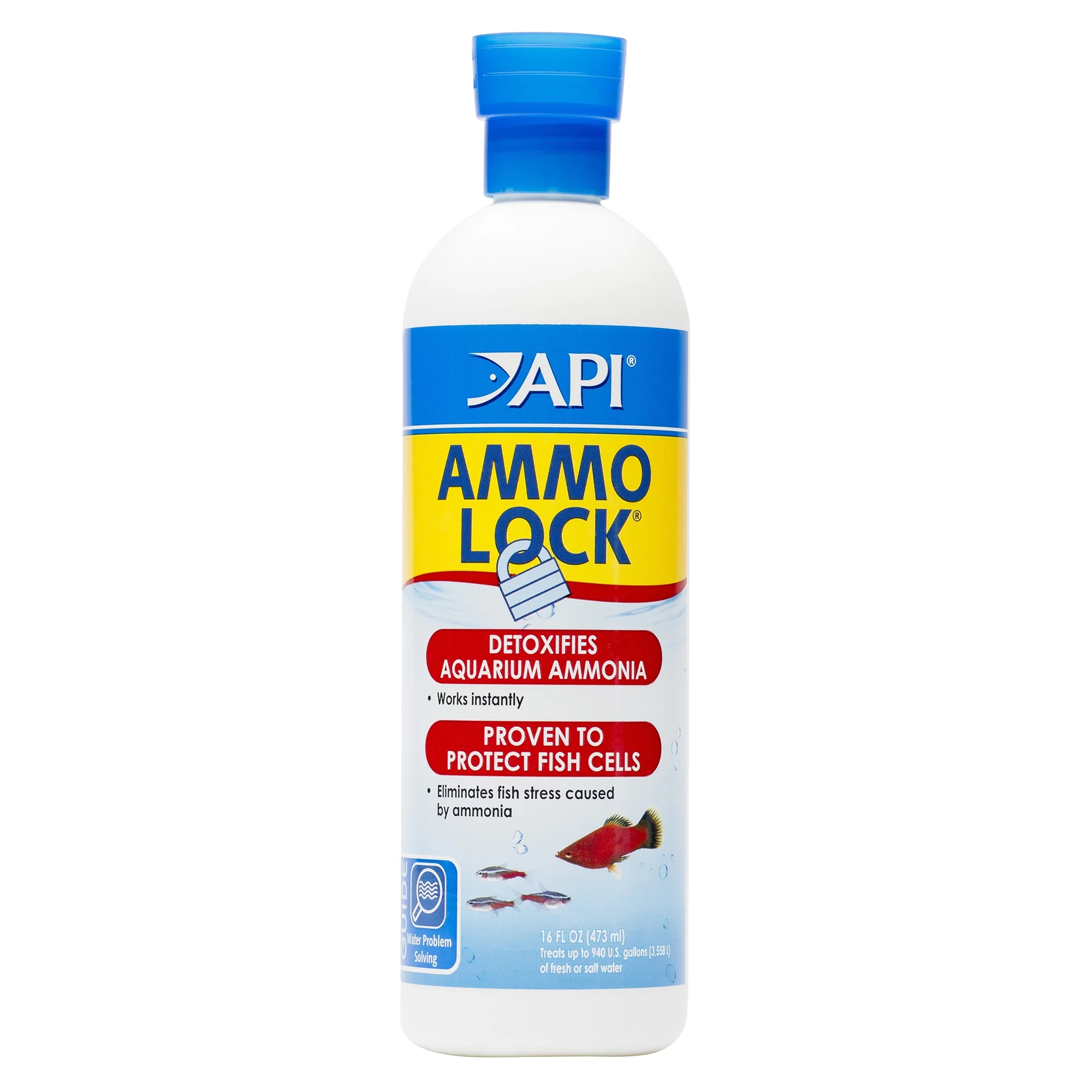 API Ammo-Lock, Freshwater And Saltwater Aquarium Ammonia Detoxifier, 16 oz