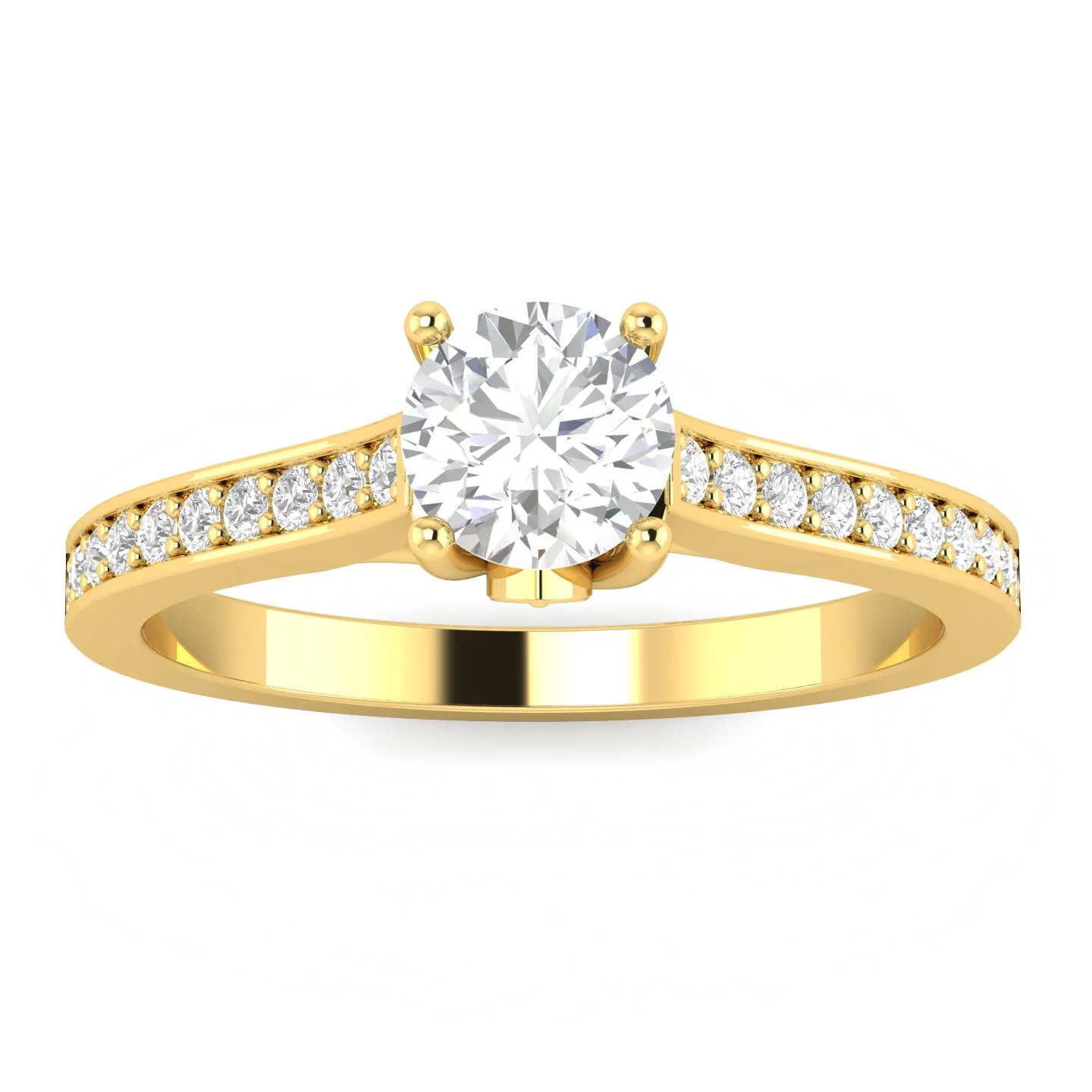 1/2ctw Diamond Engagement Ring in 10k Yellow Gold