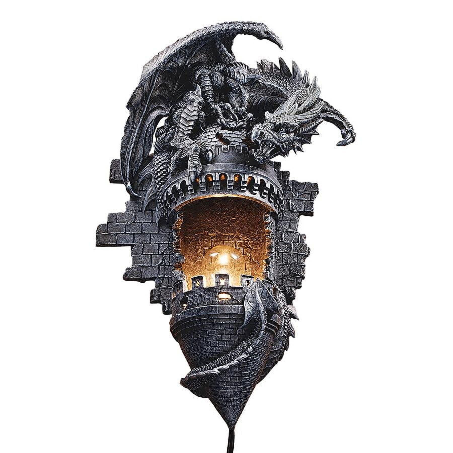 Design Toscano Dragon's Castle Lair Illuminated Wall Sconce