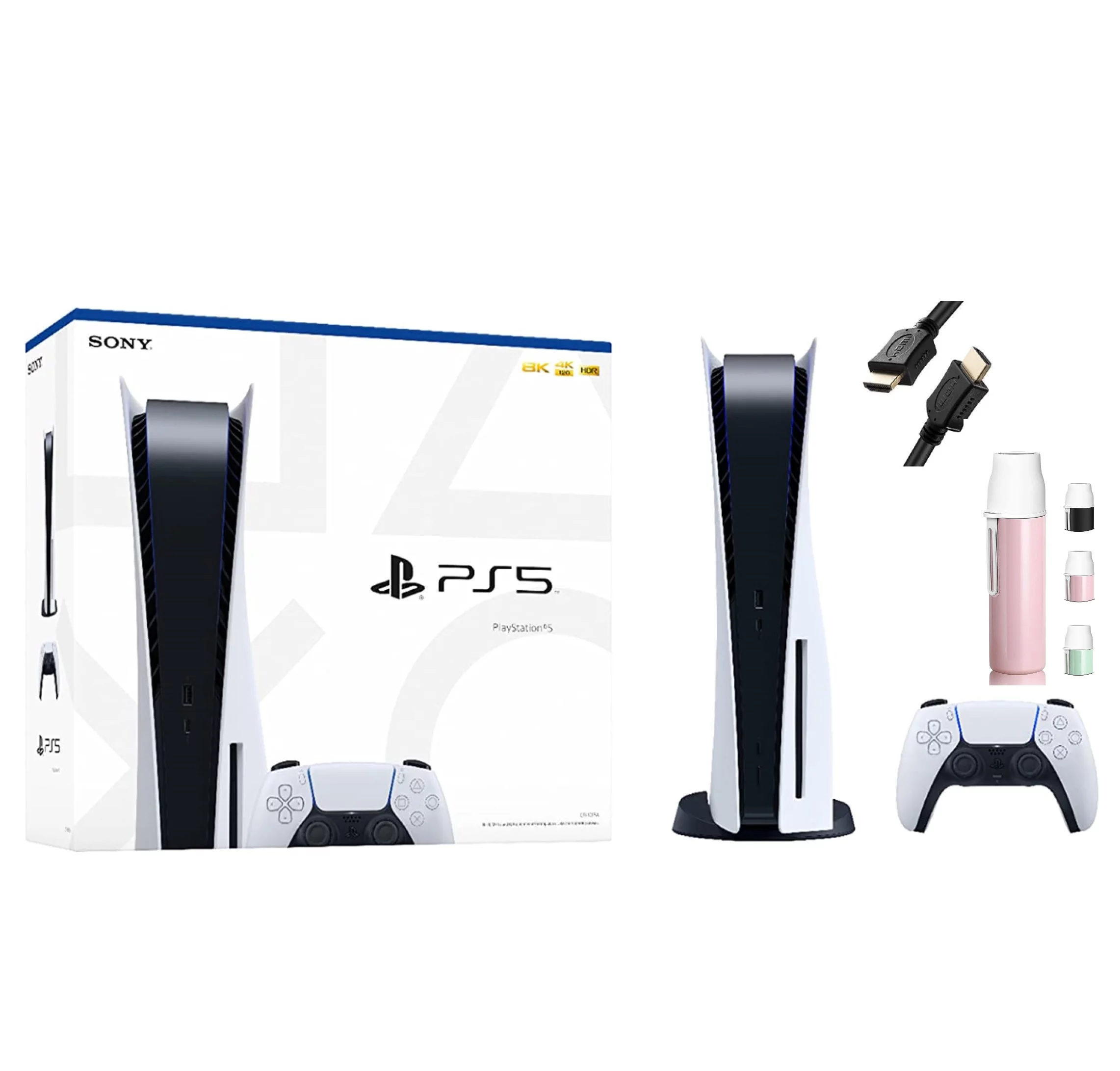 Playstation 5 Sony PS5 Disc Version Gaming Console - x86-64-AMD Ryzen Zen 8 Cores CPU, AMD Radeon RDNA, 4K UHD Blu-Ray, 16GB GDDR6 Memory, Ultra-High Speed 825GB SSD, WiFi 6, BT 5.1, Ethernet