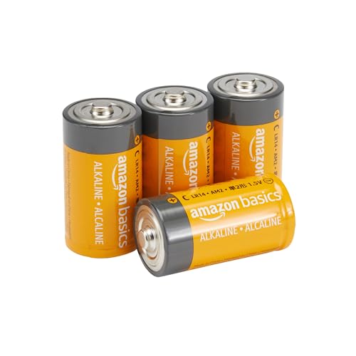 Amazon Basics 12-Pack C Cell Alkaline All-Purpose Batteries, 1.5 Volt, 5-Year Shelf Life