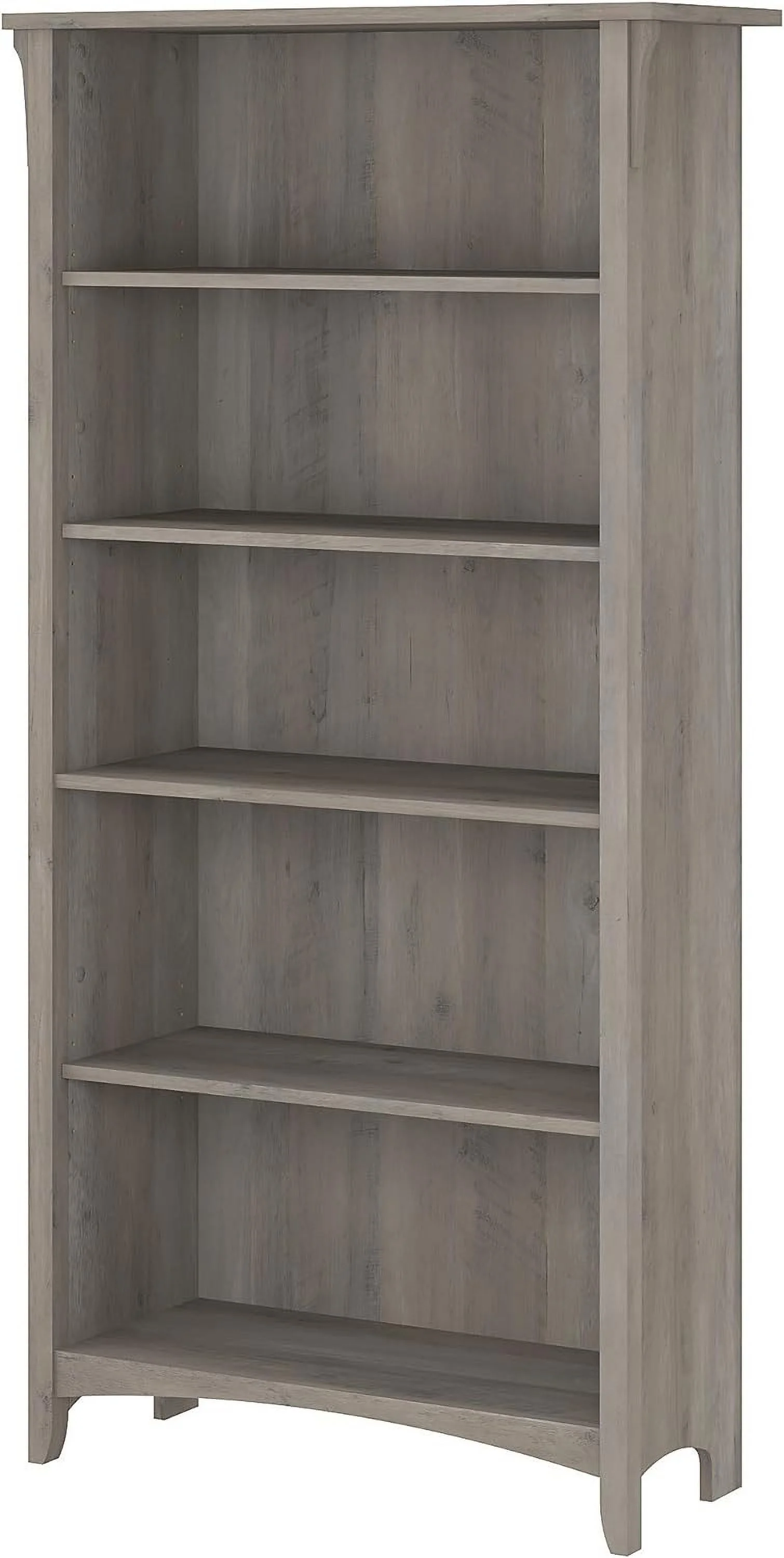 Salinas 5-Shelf 63-Inch H Bookcase, Driftwood Gray