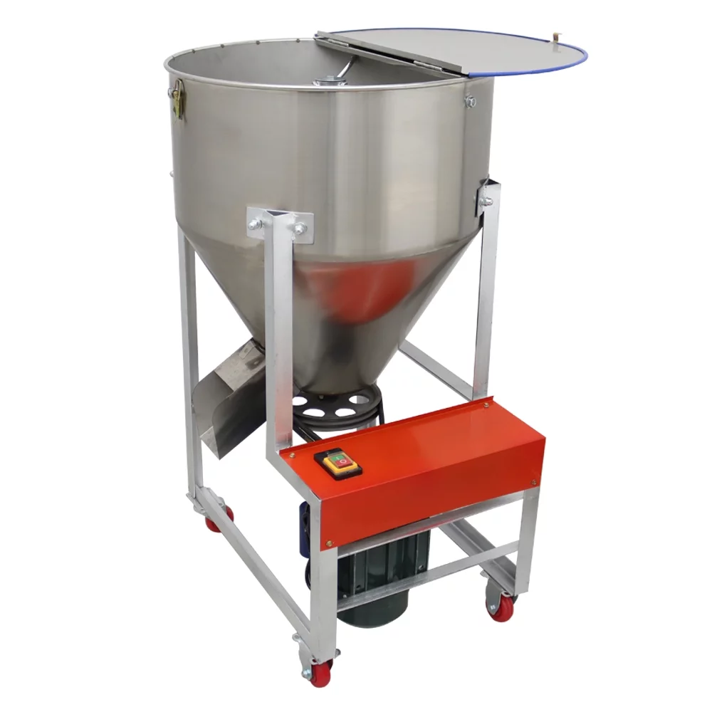 EQCOTWEA Dry Powder Mixer Feed Blender Granular Plastic Mixing Machine Stainless Steel 75KG