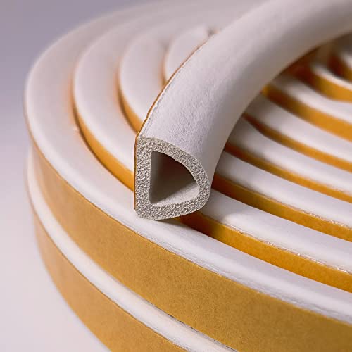 Weather Stripping Seal Strip for Doors/Windows 18 Feet, Self-Adhesive Backing Seals Large Gap (from 5/16 inch to 15/32 inch), Easy Cut to Size