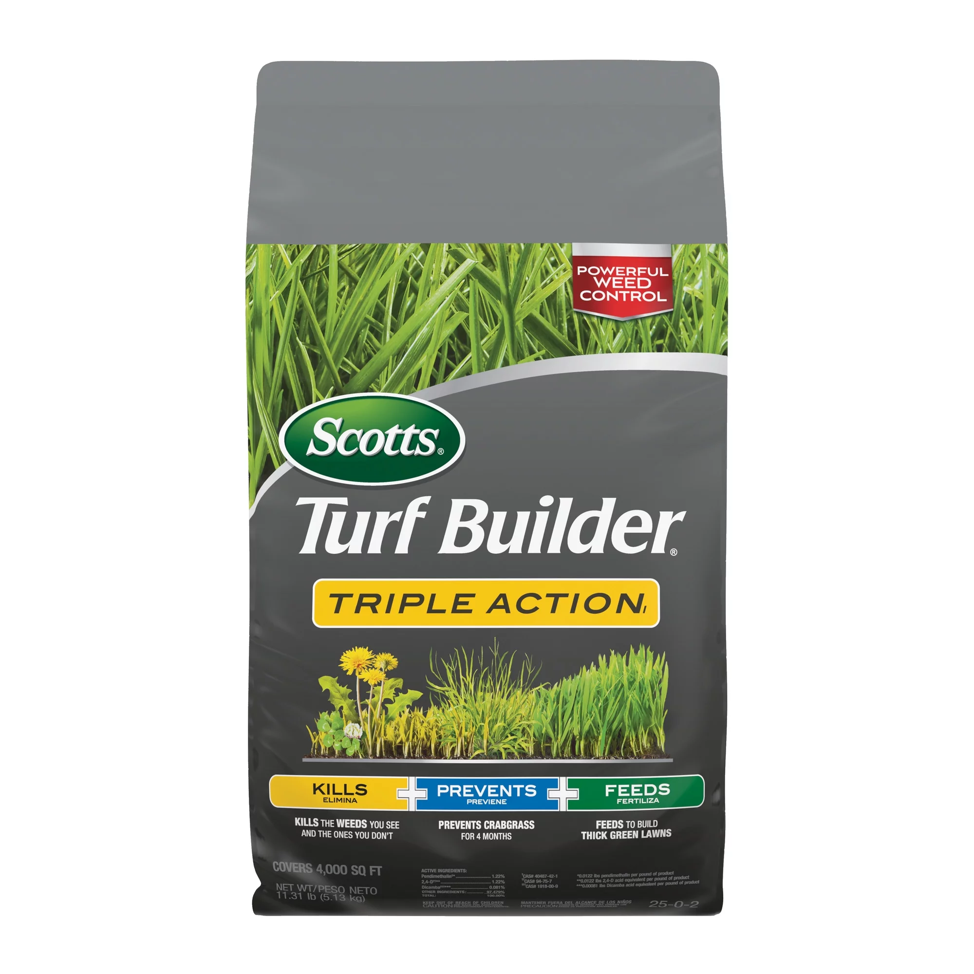 Scotts Turf Builder Triple ActionI, 4,000 sq. ft., 11.31 lbs.