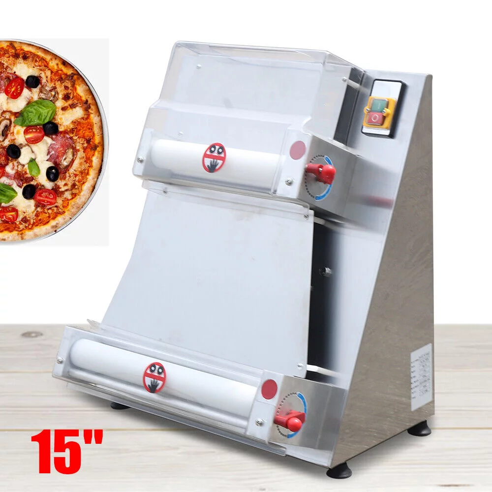Miumaeov Pizza Dough Roller Sheeter Electric Pizza Dough Press Making Machine Commercial Dough Roller Sheeter for Noodle Pizza Bread and Pasta Maker 370W
